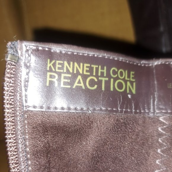 Kenneth Cole Reaction Love Buzz Brown Leather Chelsea Booties Size 7.5 M - Picture 8 of 8